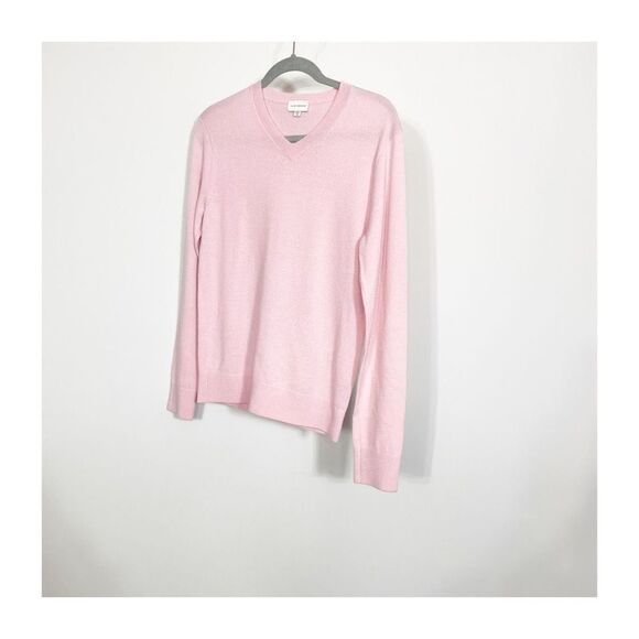 Club Monaco Sweater 100% Wool V Neck Pink Pullover Knit Womens XS - Picture 1 of 6